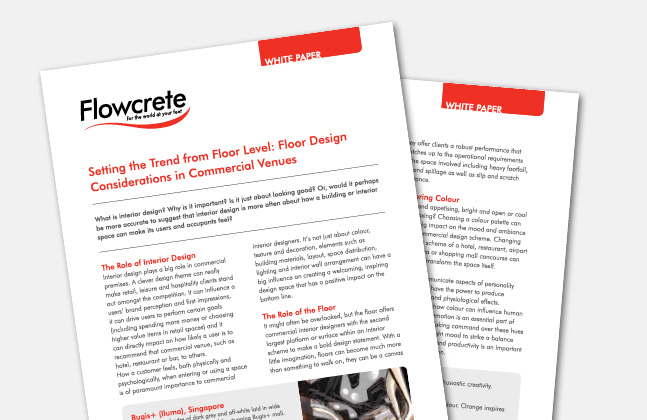 Floor Design Consideration Whitepaper Now Available